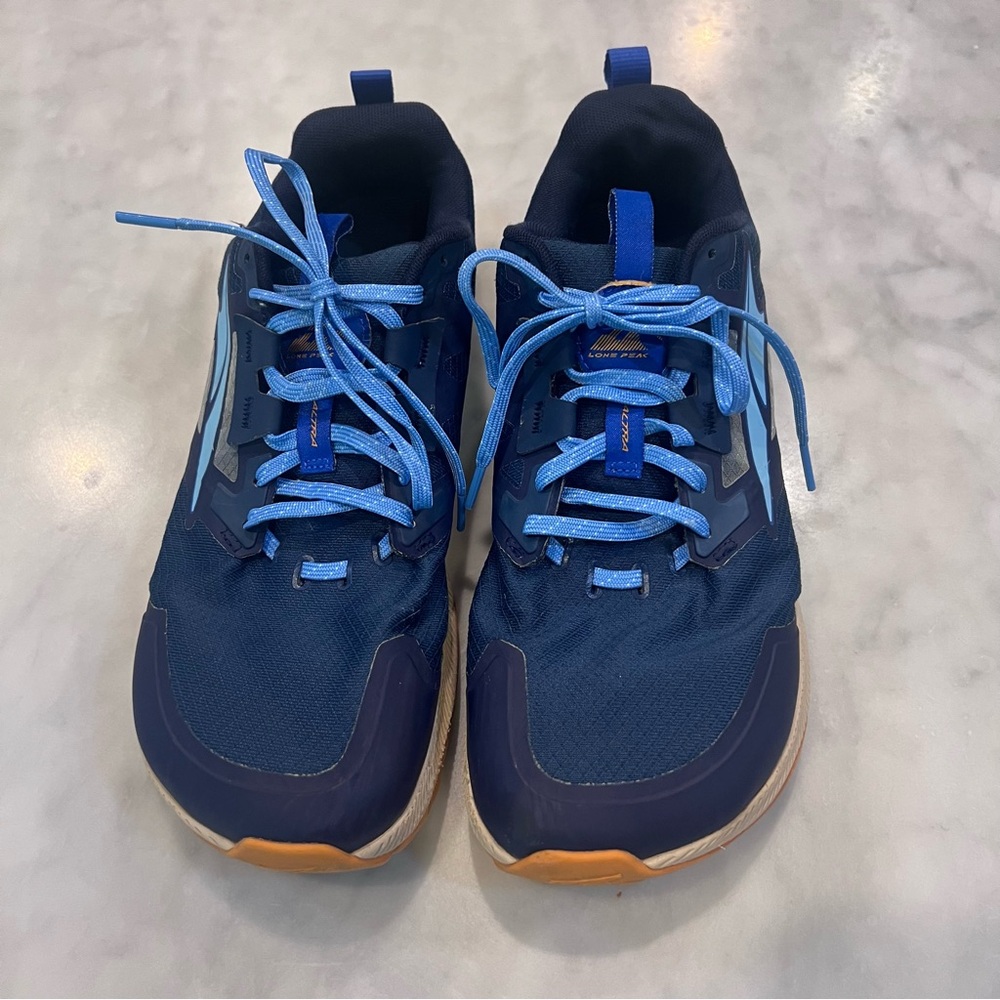 Altra Lone Peak 7 Men size 7 Blue and Orange Trail Shoes